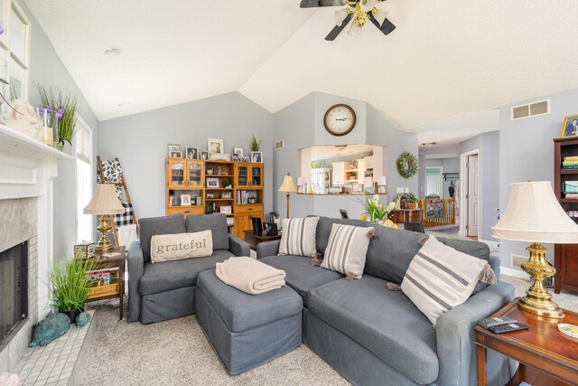 130333020 E St, Spring Valley, IL 61362 - living room with a drop ceiling, carpet flooring, and plenty of natural light