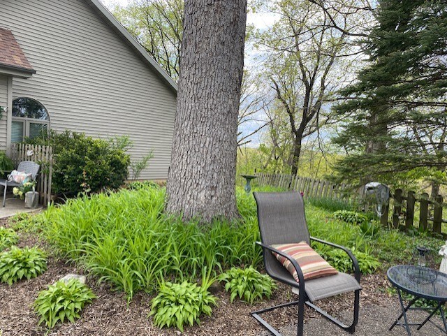 130333020 E St, Spring Valley, IL 61362 - rear view of house featuring a shingled roof, a yard, stairs, and a patio area