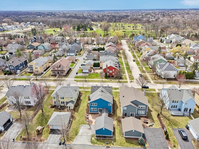 birds eye view of property featuring a residential view
