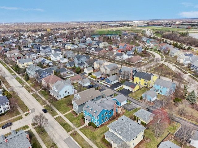 aerial view with a residential view