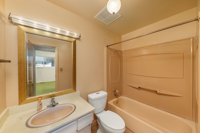 2S154 Lloyd Ave, Lombard, IL 60148 - full bathroom featuring toilet, visible vents, shower / tub combination, and vanity