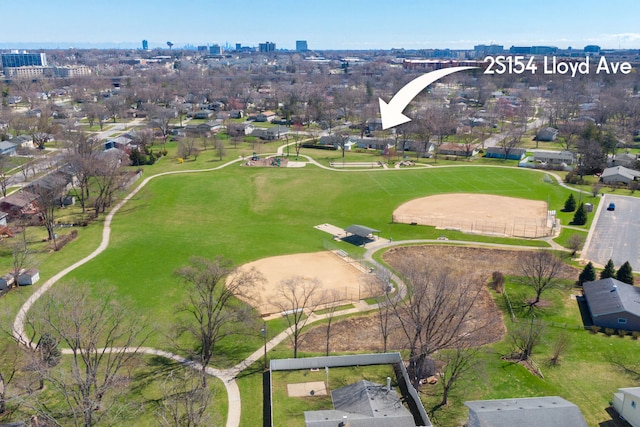 2S154 Lloyd Ave, Lombard, IL 60148 - aerial view with a view of city and a residential view