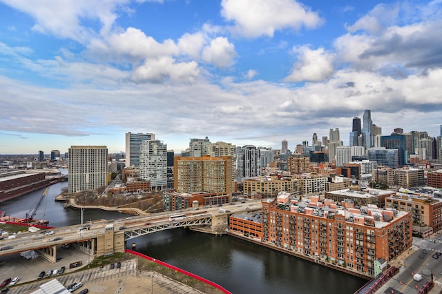 city view featuring a water view