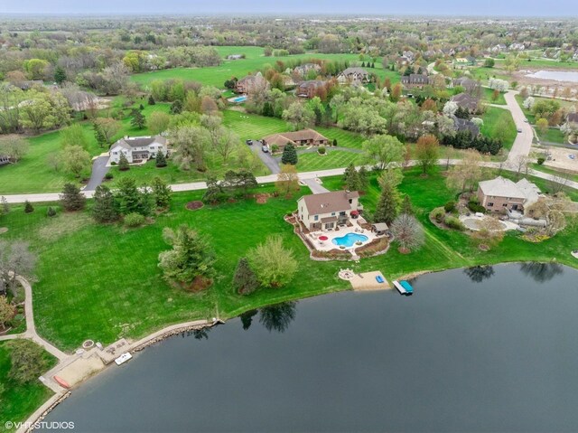 22846 W Lochanora Dr, Hawthorn Woods, IL 60047 - aerial view of property and surrounding area featuring a large body of water