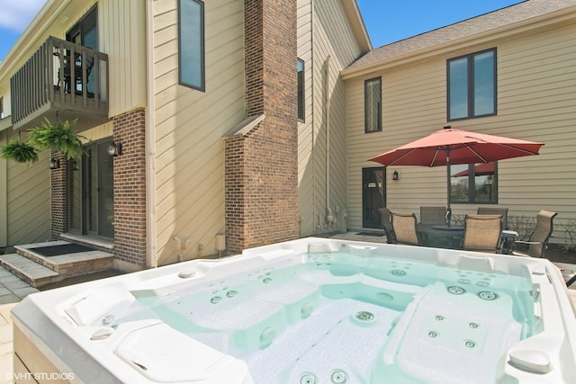 22846 W Lochanora Dr, Hawthorn Woods, IL 60047 - deck with a hot tub