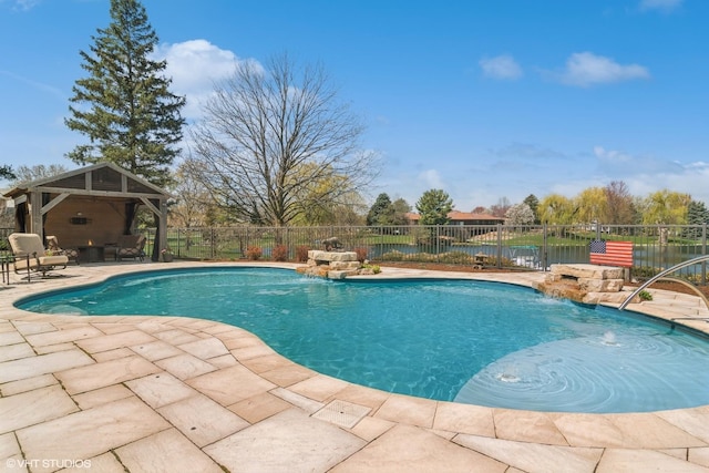 22846 W Lochanora Dr, Hawthorn Woods, IL 60047 - view of pool with a gazebo, a patio area, and fence