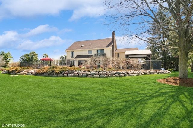22846 W Lochanora Dr, Hawthorn Woods, IL 60047 - rear view of property featuring a chimney