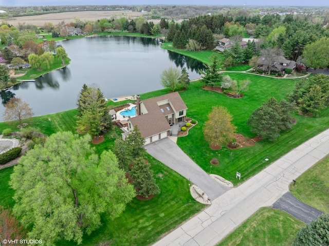 22846 W Lochanora Dr, Hawthorn Woods, IL 60047 - bird's eye view of a large body of water and a pool