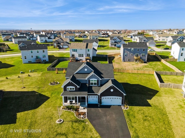 drone / aerial view featuring a residential view