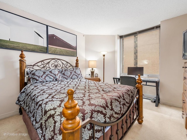 222 N Columbus Dr Unit 809, Chicago, IL 60601 - bedroom with light colored carpet, baseboards, and a textured ceiling