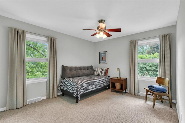 1104 Parkview Dr, Mahomet, IL 61853 - bedroom with carpet flooring and a ceiling fan