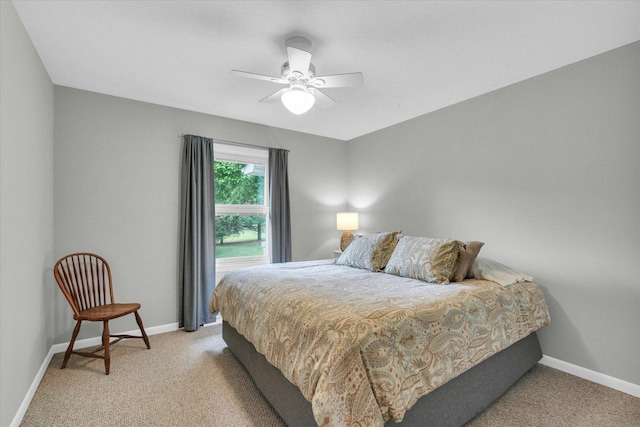 1104 Parkview Dr, Mahomet, IL 61853 - bedroom featuring light carpet and ceiling fan