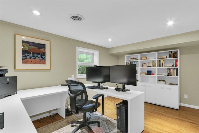 1104 Parkview Dr, Mahomet, IL 61853 - office space with light wood finished floors and recessed lighting