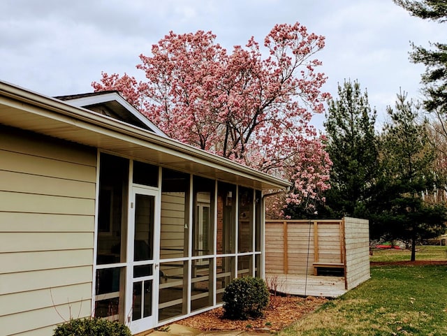 1104 Parkview Dr, Mahomet, IL 61853 - view of side of home featuring a sunroom
