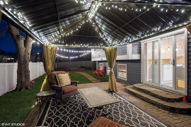 view of patio with a fenced backyard