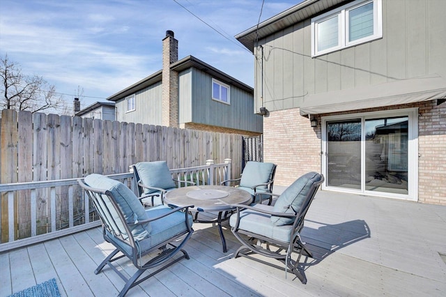deck with fence