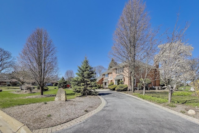 view of road with a residential view