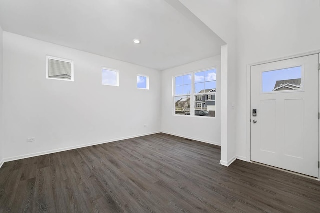 9948 Central Park Blvd, Huntley, IL 60142 - entryway featuring baseboards and dark wood finished floors