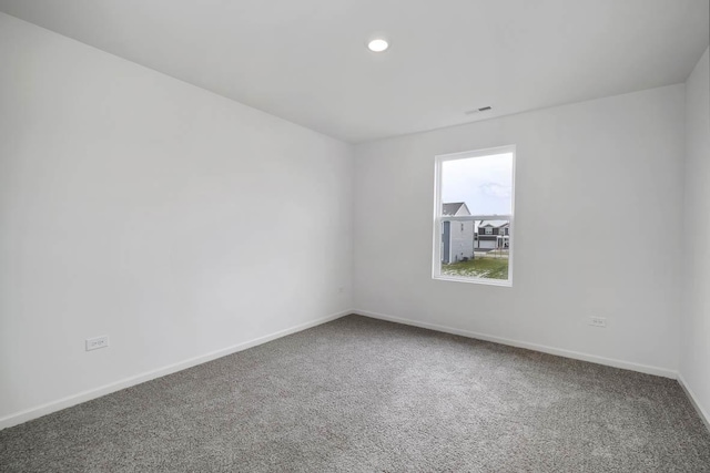 9948 Central Park Blvd, Huntley, IL 60142 - unfurnished room with recessed lighting, visible vents, baseboards, and carpet floors