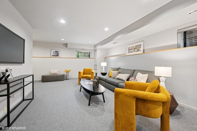 1333 N Bell Ave, Chicago, IL 60622 - living area featuring carpet flooring and recessed lighting