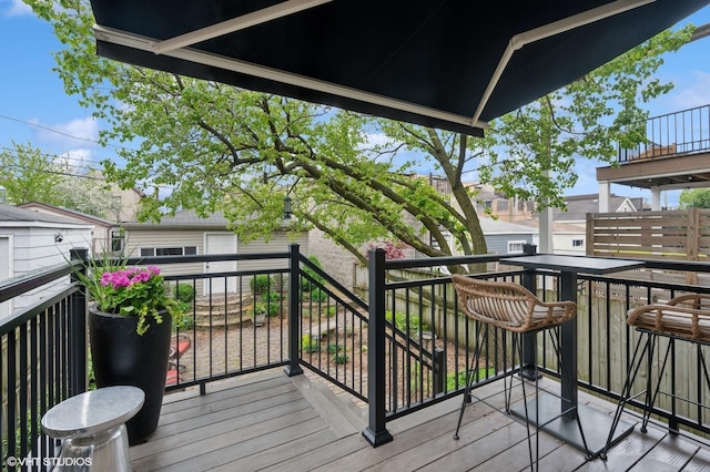 1333 N Bell Ave, Chicago, IL 60622 - view of wooden terrace