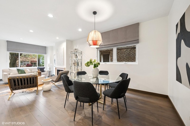 1333 N Bell Ave, Chicago, IL 60622 - dining area with wood finished floors, baseboards, and recessed lighting