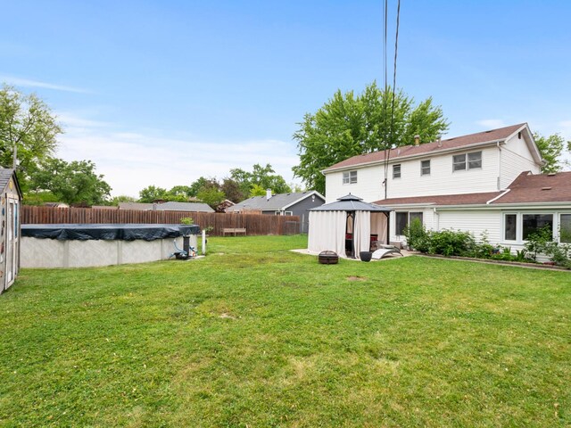 11554 S Neenah Ave, Worth, IL 60482 - view of yard with a gazebo and an outdoor fire pit