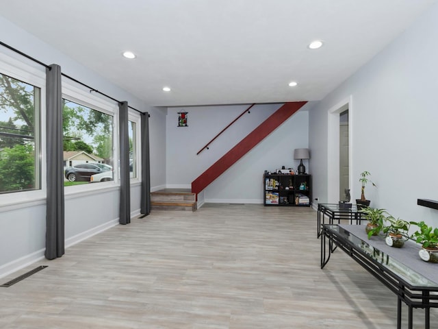 11554 S Neenah Ave, Worth, IL 60482 - corridor featuring recessed lighting, light wood-style flooring, and baseboards