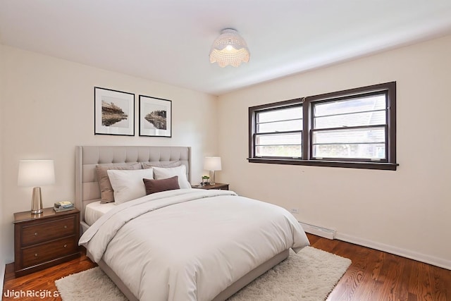 1226 Strieff Ln, Flossmoor, IL 60422 - bedroom with dark wood-type flooring and a baseboard radiator