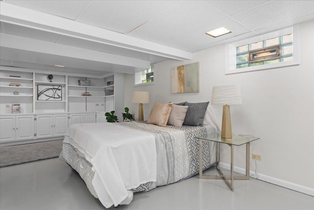 1945 Bosworth Ln, Northfield, IL 60093 - bedroom with baseboards and a paneled ceiling