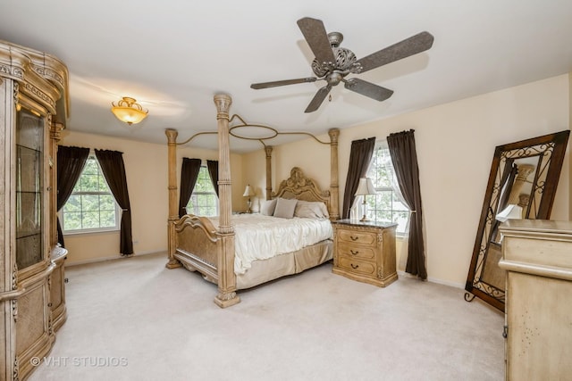 1641 Foster Cir, Algonquin, IL 60102 - bedroom featuring light carpet, baseboards, and ceiling fan