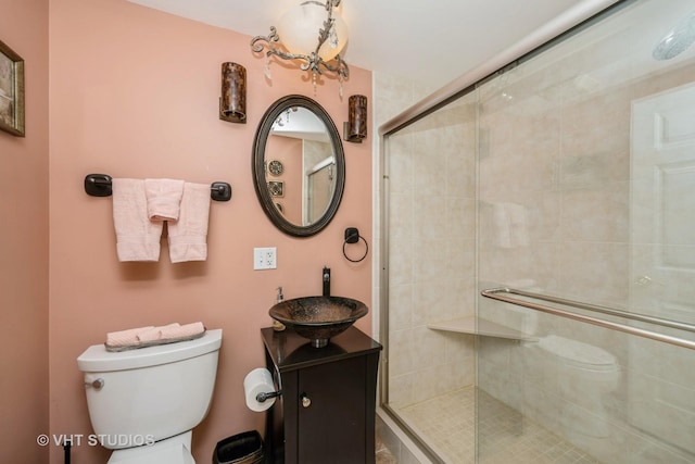 1641 Foster Cir, Algonquin, IL 60102 - bathroom with toilet, a shower stall, and vanity