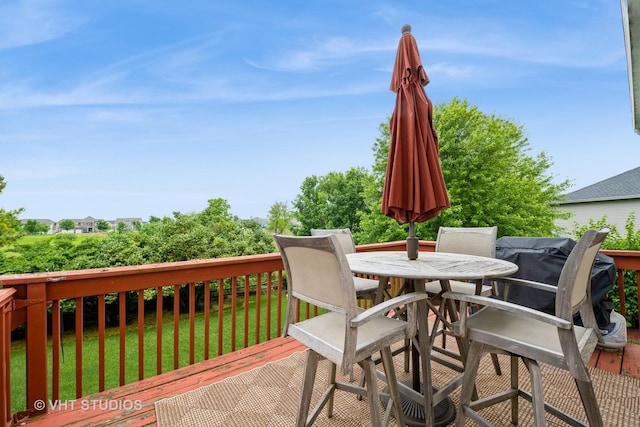 1641 Foster Cir, Algonquin, IL 60102 - deck with outdoor dining area and a yard