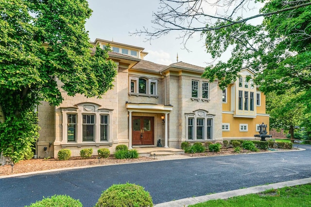 2426 Lexington Dr, Long Grove, IL 60047 - view of front of house featuring stone siding and french doors