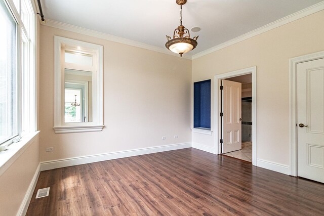 2426 Lexington Dr, Long Grove, IL 60047 - unfurnished room with wood finished floors and crown molding