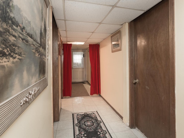4249 W Melrose St, Chicago, IL 60641 - corridor with a drop ceiling and baseboards