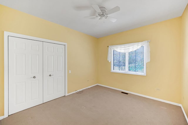 9154 Arbour Walk Dr, Frankfort, IL 60423 - unfurnished bedroom featuring baseboards, carpet flooring, a closet, and ceiling fan