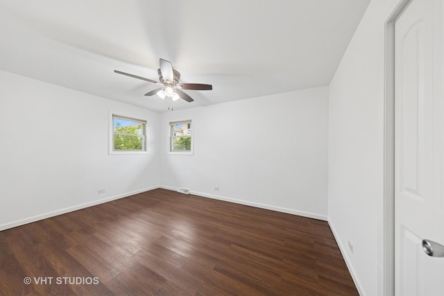 8800 44th Pl, Brookfield, IL 60513 - unfurnished room with ceiling fan and dark wood-style flooring