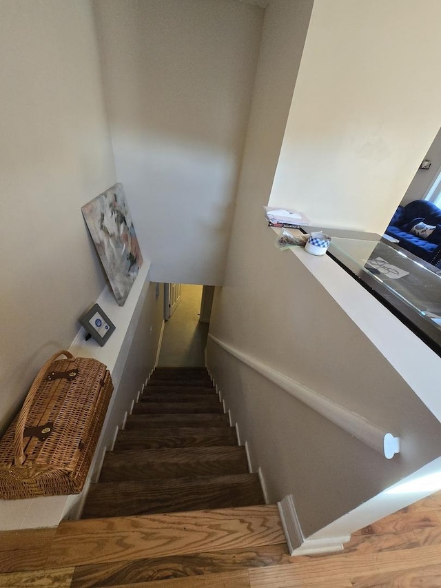 5750 W 65th St, Chicago, IL 60638 - stairway with wood finished floors