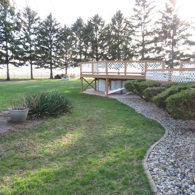 10902 E French St, Grant Park, IL 60940 - view of yard featuring a wooden deck