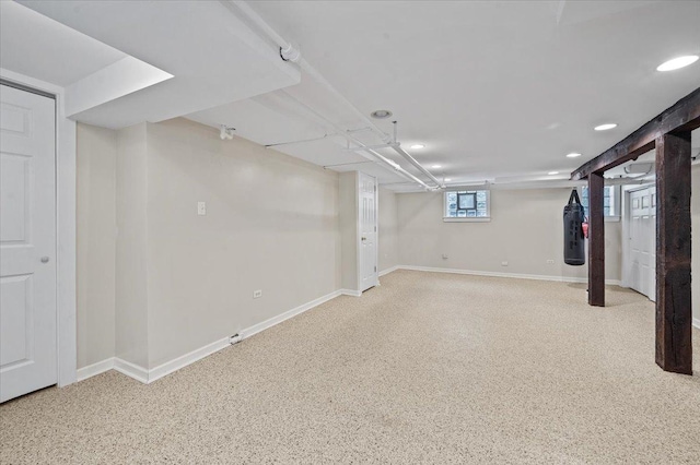 820 Lake Ave, Wilmette, IL 60091 - basement featuring recessed lighting and baseboards