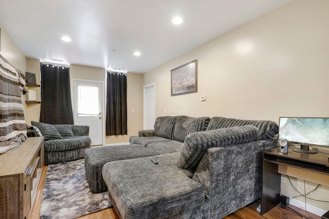 1234 S Karlov Ave, Chicago, IL 60623 - living room with recessed lighting and wood finished floors