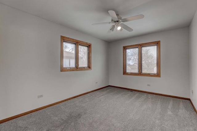 1616 N Dale Ave, Arlington Heights, IL 60004 - empty room with baseboards, a ceiling fan, and carpet