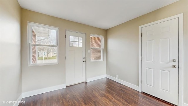 226 W Highland Dr, Chicago Heights, IL 60411 - entrance foyer with baseboards and dark wood-style floors