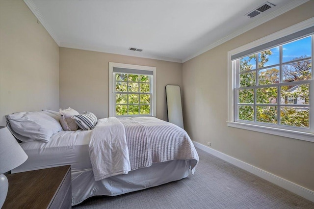 280 Old Farm Rd, Northfield, IL 60093 - carpeted bedroom with baseboards and crown molding