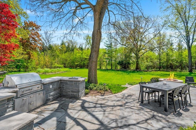 280 Old Farm Rd, Northfield, IL 60093 - view of patio / terrace featuring a fire pit