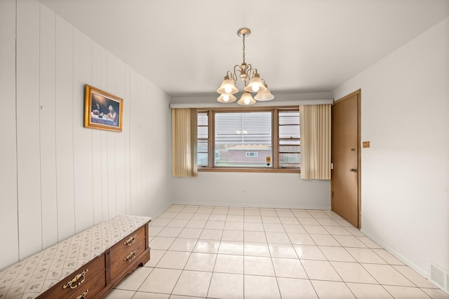 31 W 126th Pl, Chicago, IL 60628 - dining area with light tile patterned floors, a notable chandelier, and visible vents