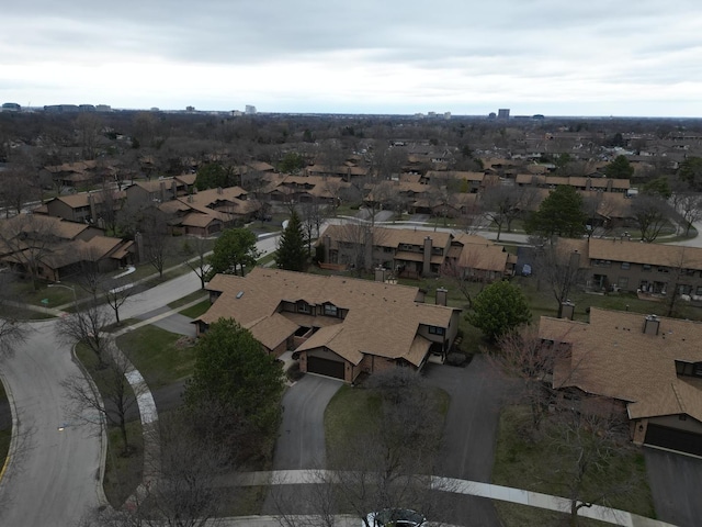 bird's eye view featuring a residential view