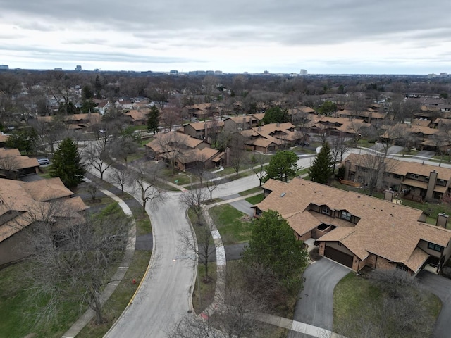 bird's eye view featuring a residential view
