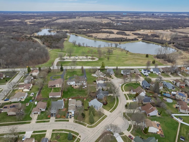 133 Abbeywood Cir, Streamwood, IL 60107 - bird's eye view featuring a residential view and a water view